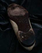 "GIORGIO ARMANI"Off-white crocodile leather loafers