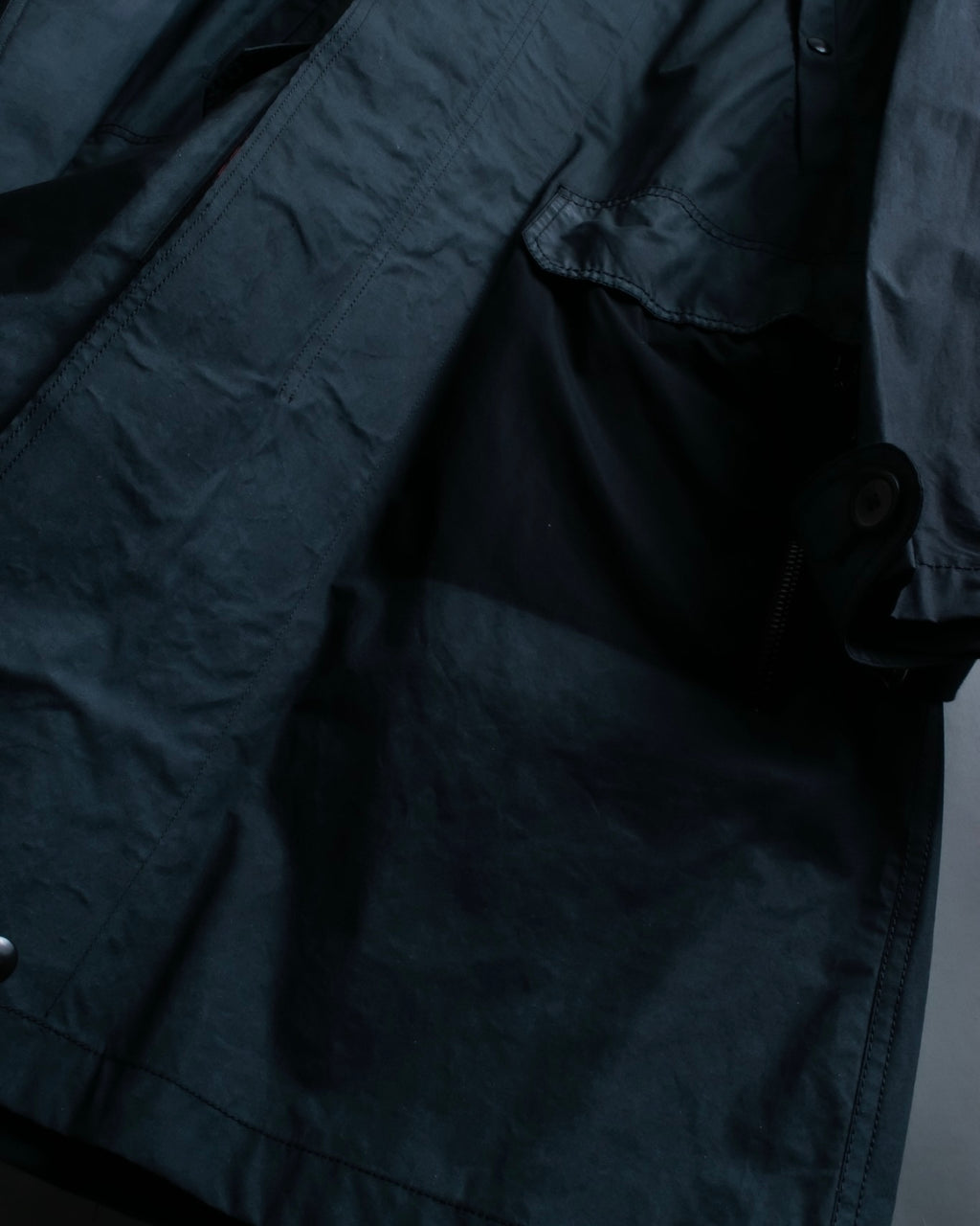 "LANVIN paris" mint condition silk blend double zip spring coat