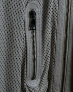 "Dolce & Gabbana" Leather mesh off-white blouson