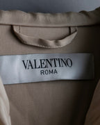 "VALENTINO" Drawcord design luxury long hoodie