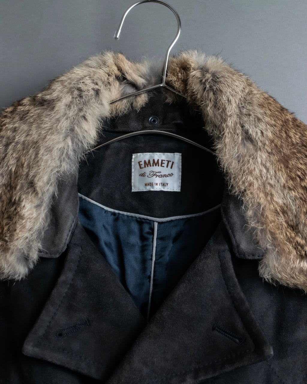 "EMMETI" goatskin quilted P coat