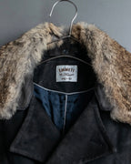 "EMMETI" goatskin quilted P coat