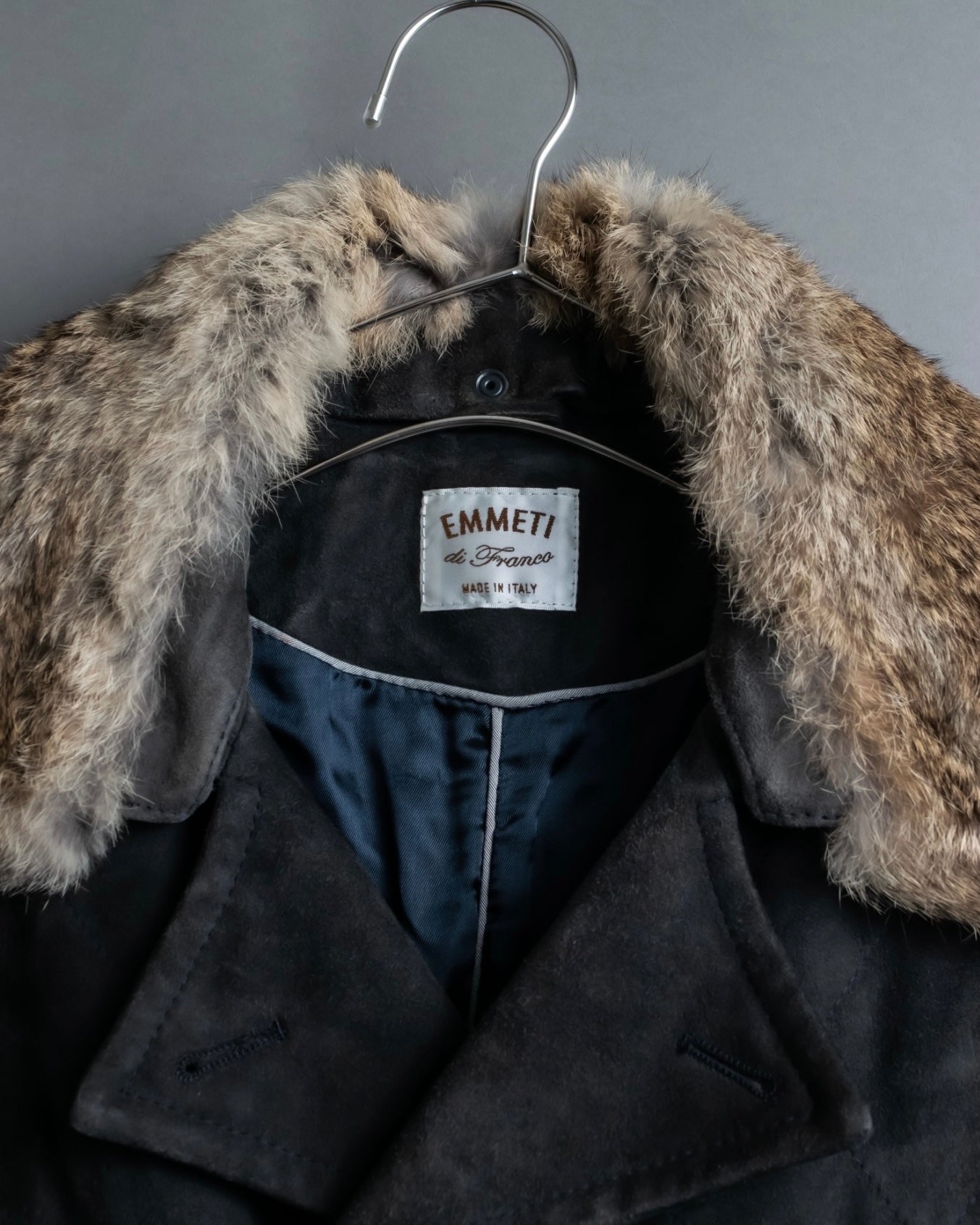 "EMMETI" goatskin quilted P coat