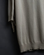 "MM6" Arm fringe design knit dress