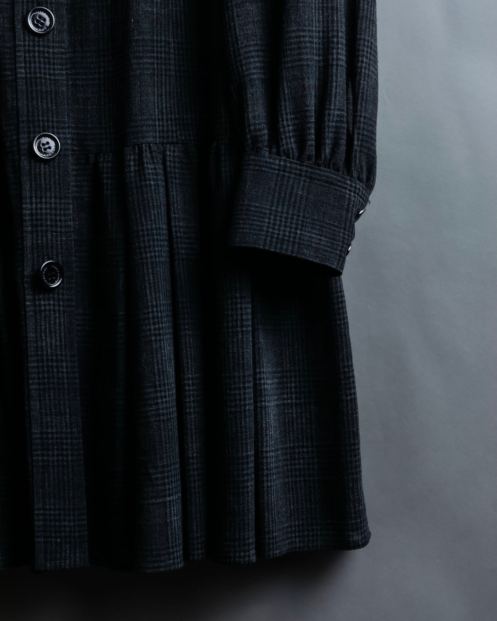 “Burberry Black Label” Trench coat designed long check shirts