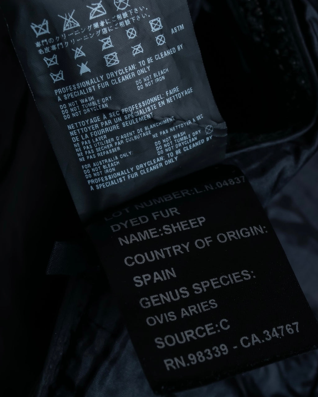 "PRADA" sheep fur wool duffel jacket