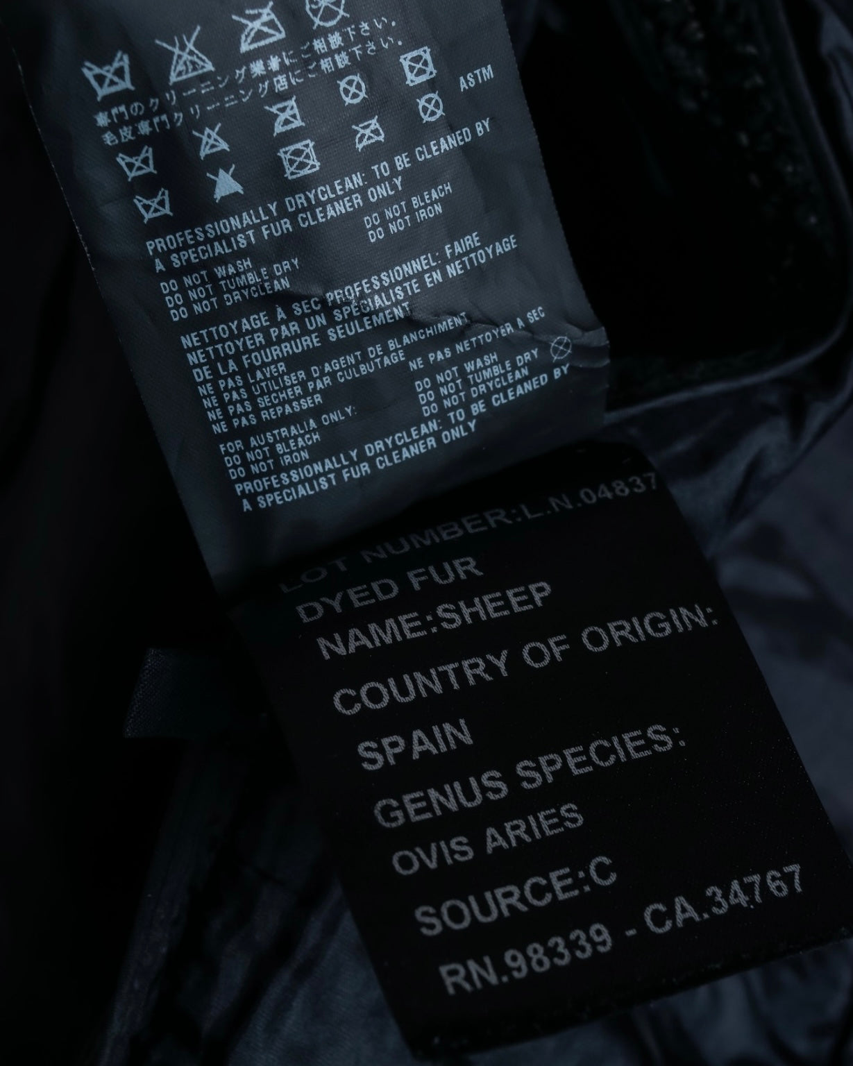 "PRADA" sheep fur wool duffel jacket