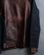 "DIONISO" Archive genuine leather combination knit