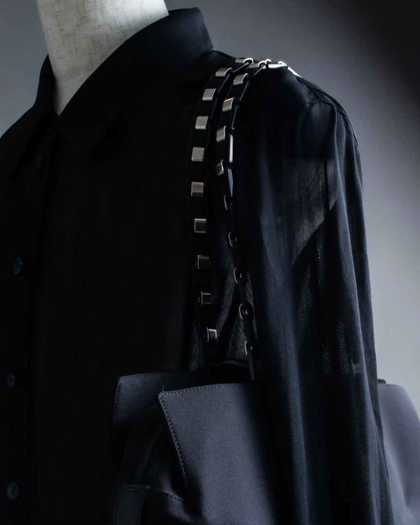 "Salvatore Ferragamo" iron chain shoulder bag