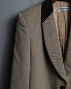 "EMPORIO ARMANI" Virgin Wool Shawl Collar Tailored Jacket