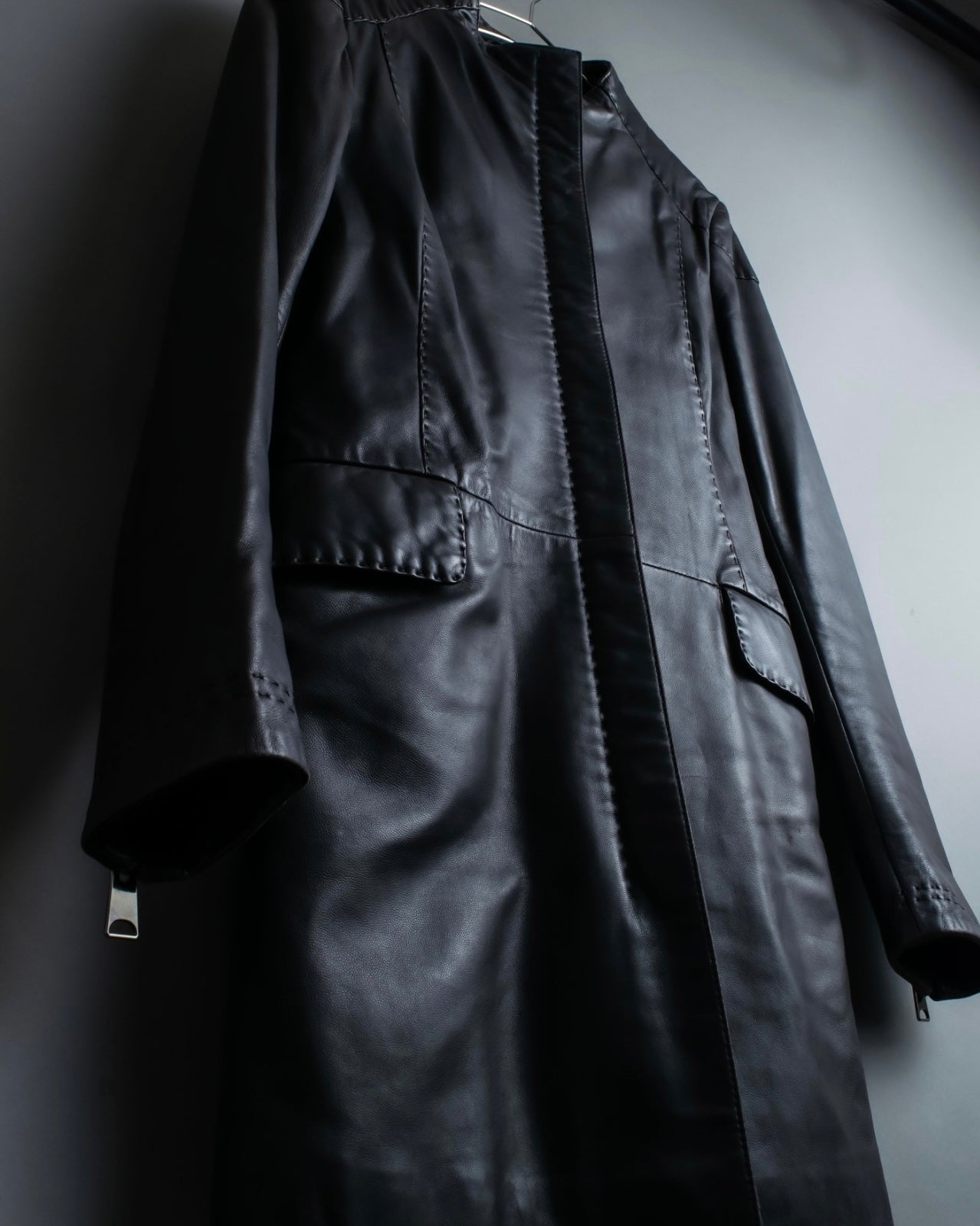 "Emporio Armani" leather stitch special design jacket