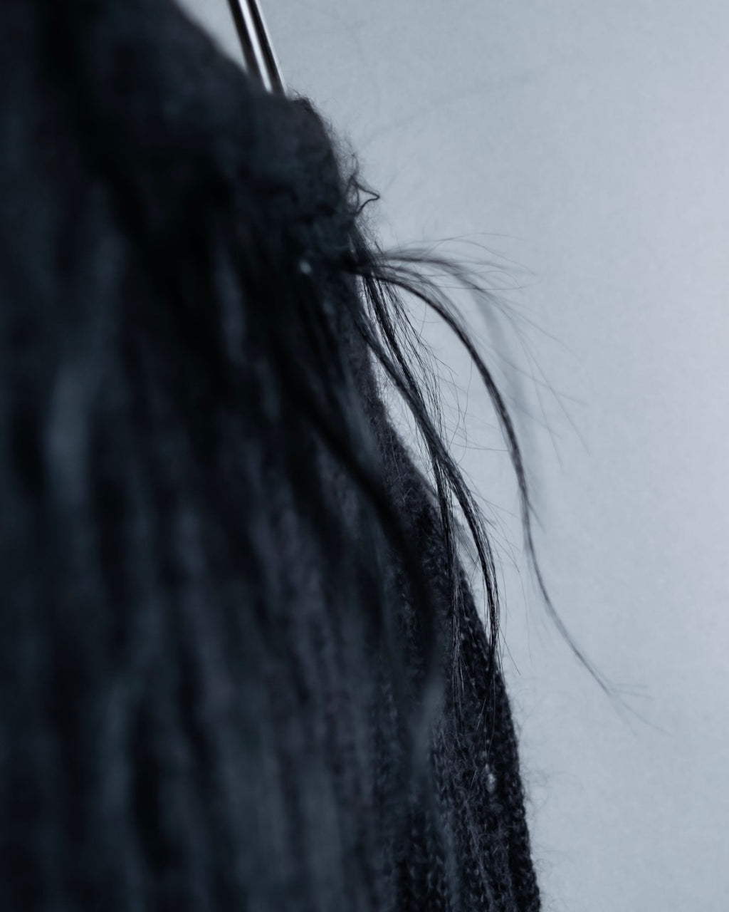 "FENDI" Hair fringe sheer combination summer knit