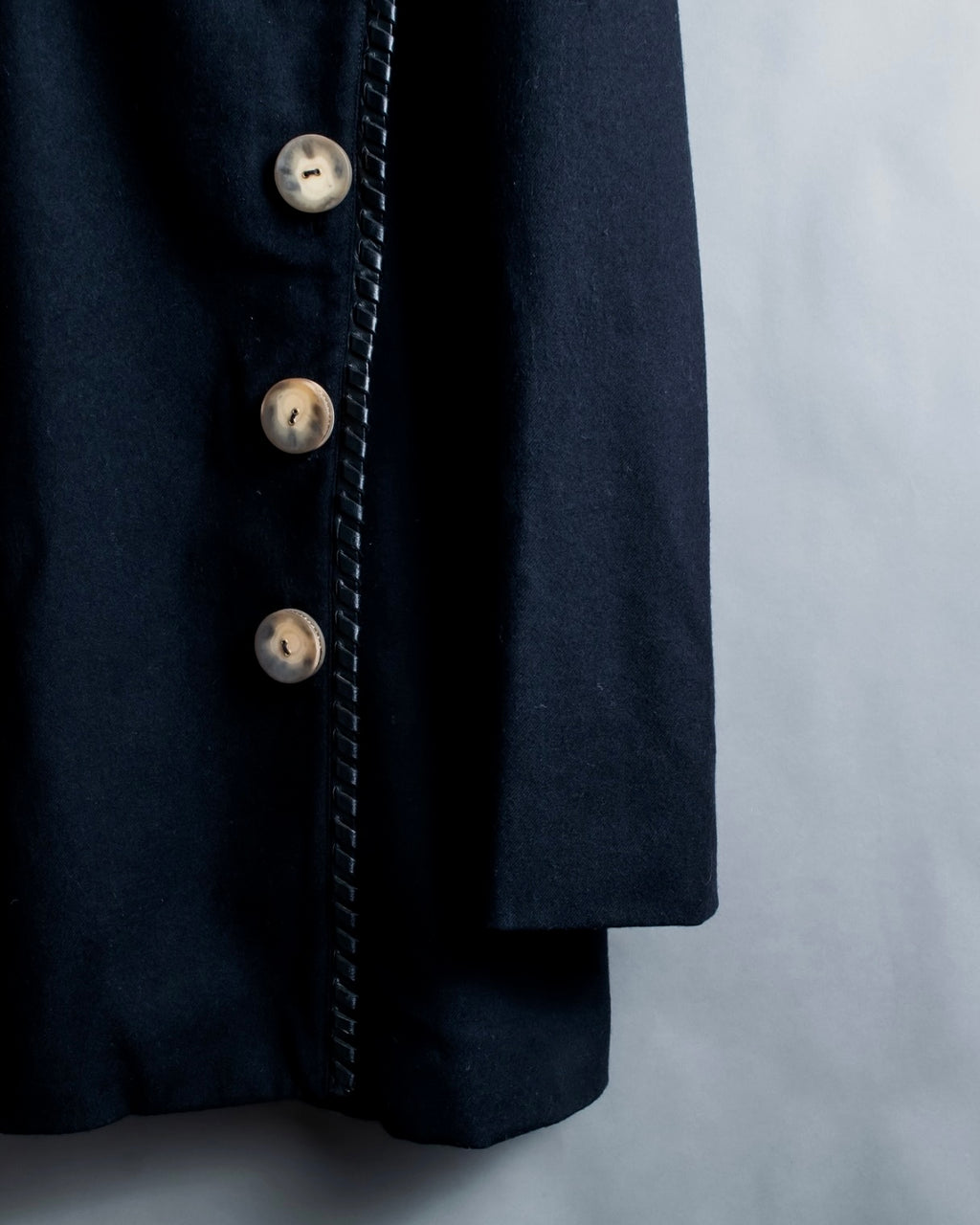 "GIANFRANCO FERRE" Virgin wool leather piping jacket