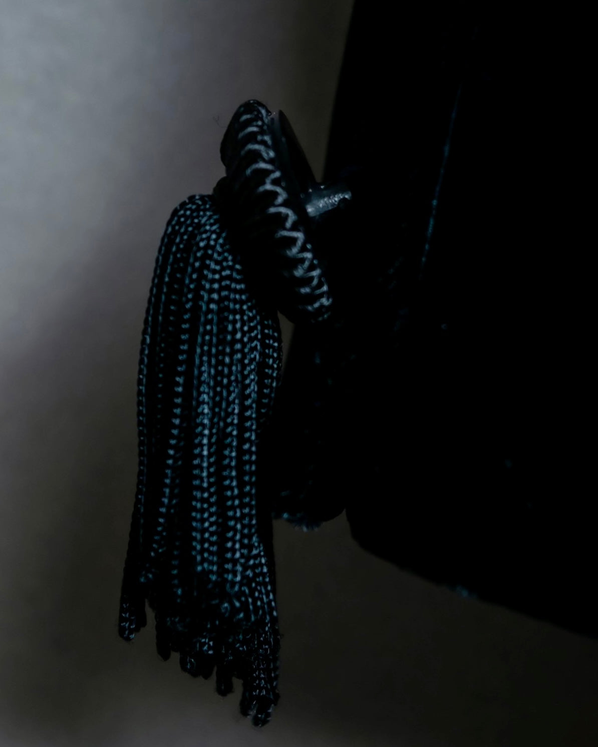 Collarless Beautiful Silhouette Velor Tailored Jacket