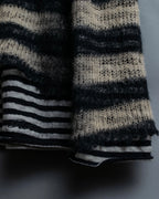 "Roen" Low gauge layered border knit