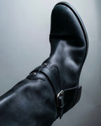 "PRADA" engineered leather boots