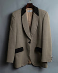 "EMPORIO ARMANI" Virgin Wool Shawl Collar Tailored Jacket