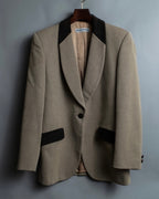 "EMPORIO ARMANI" Virgin Wool Shawl Collar Tailored Jacket