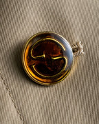 "GUCCI 70-80's" Big collar design oversize design trench coat