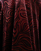 Wave Pattern Velor Stand Collar Shirt Jacket