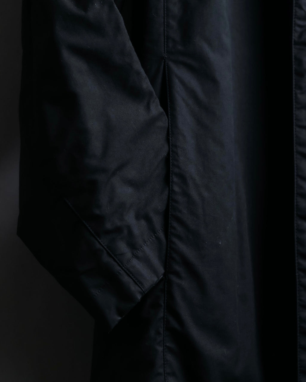 "GUCCI" Fly front knit layered double zip long coat