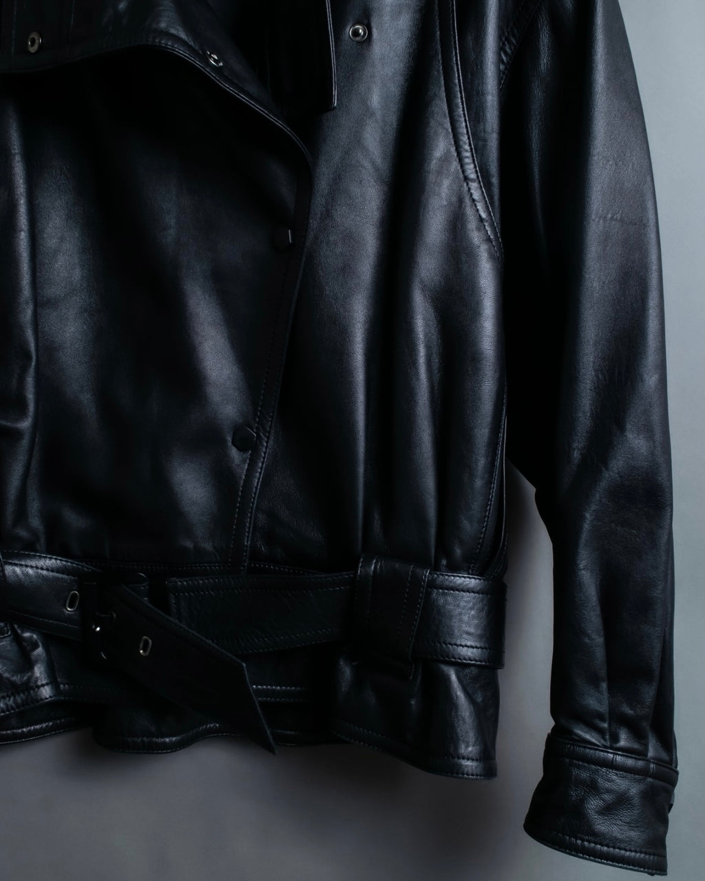 "NORIKO KAZUKI" 2way leather short jacket