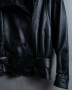 "NORIKO KAZUKI" 2way leather short jacket