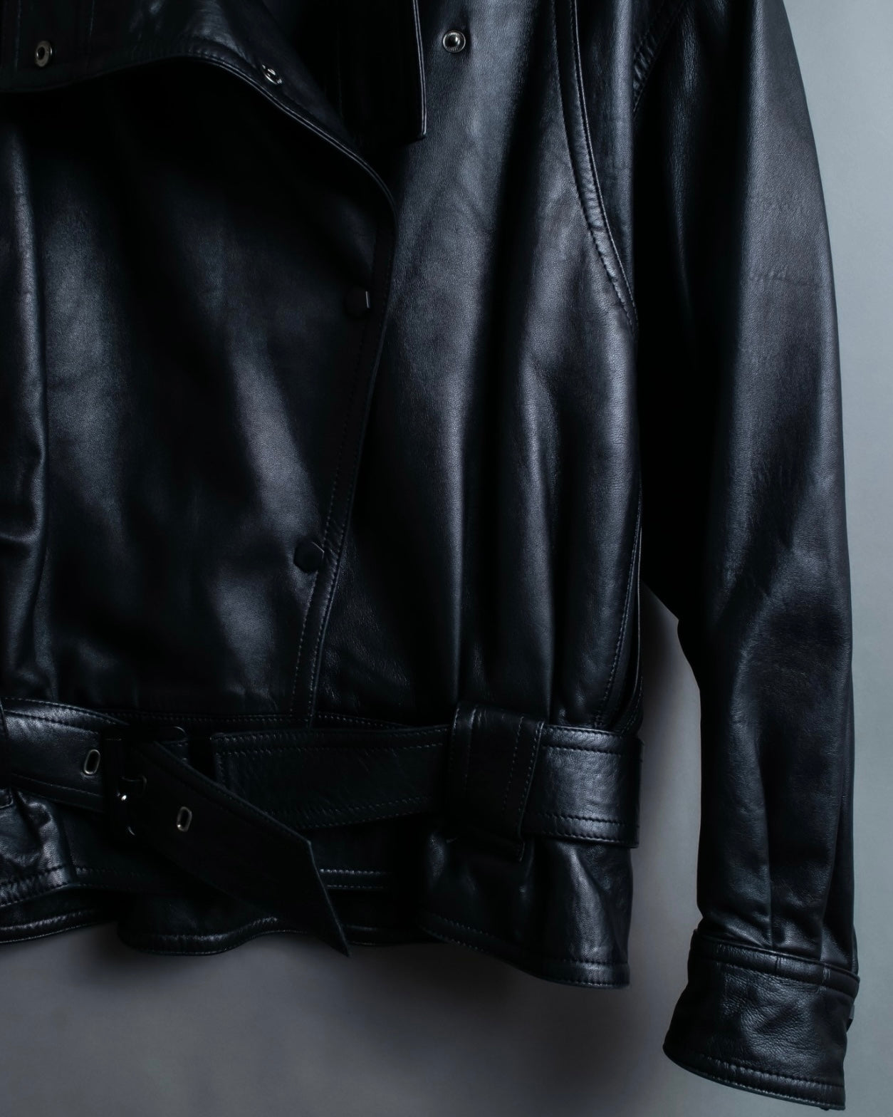 "NORIKO KAZUKI" 2way leather short jacket
