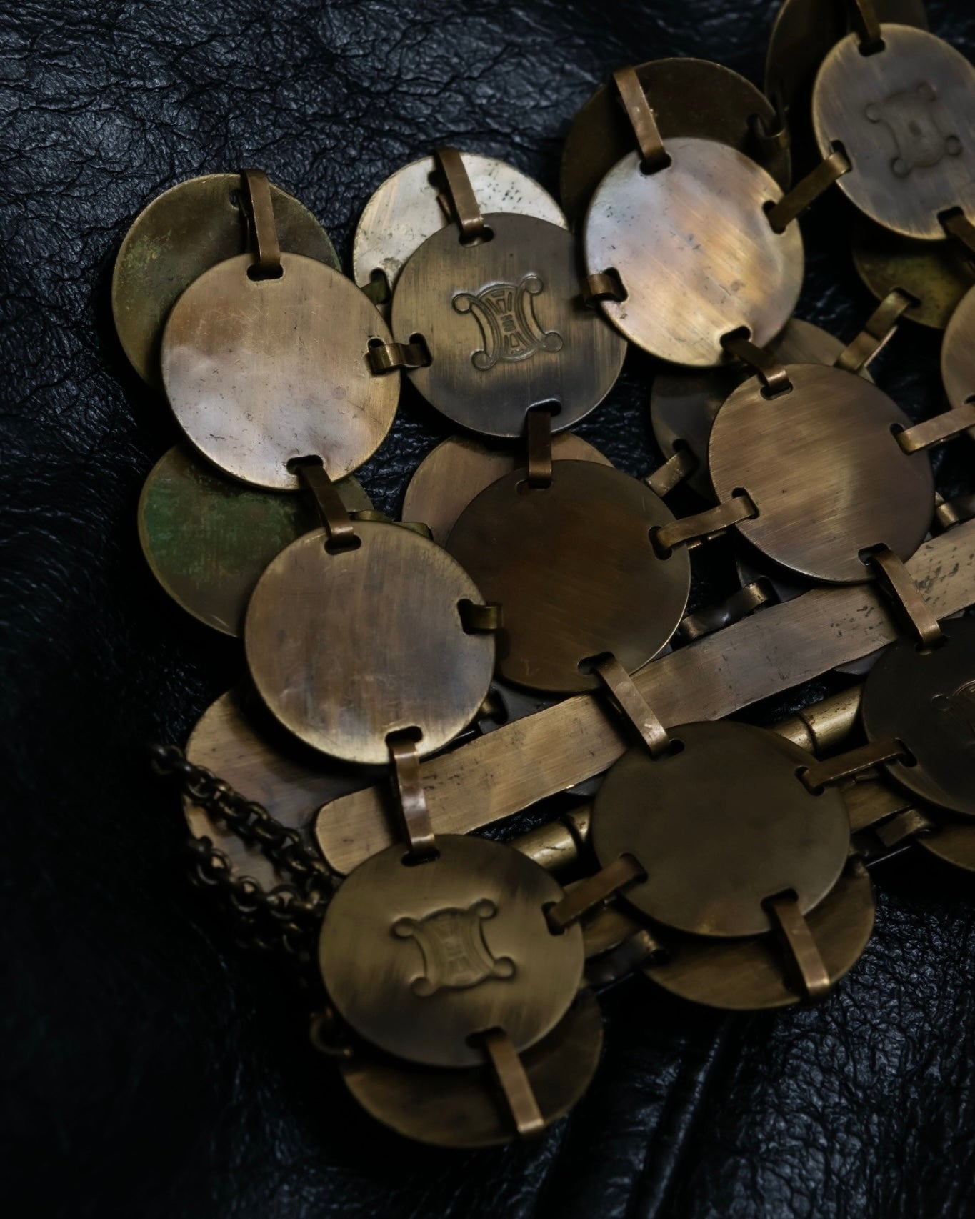 "CELINE" Round metal antique bracelet