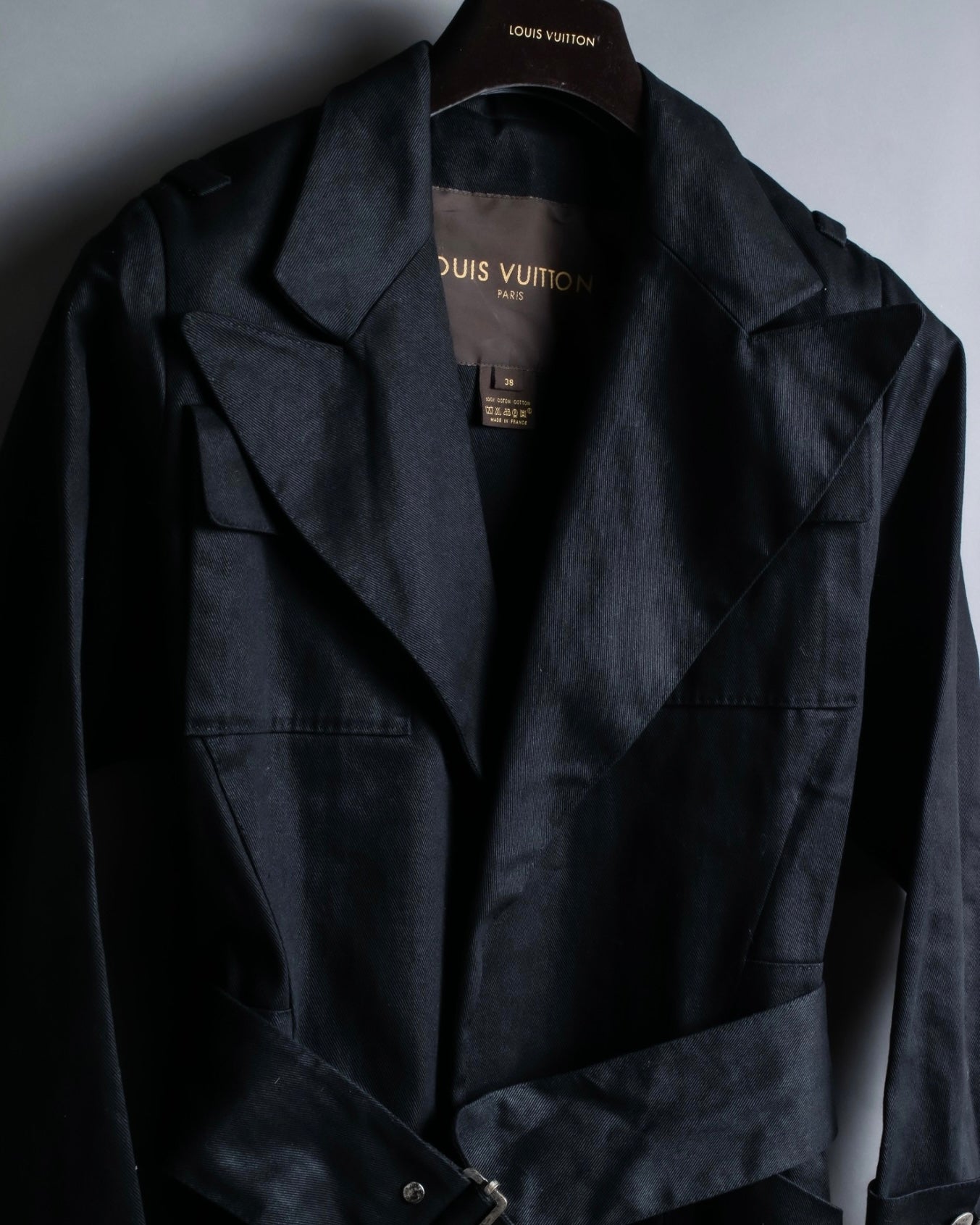 "Louis Vuitton" Peak lapel cotton coat