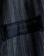 "Comme des Garcons Homme" distressed zip-up striped blouson