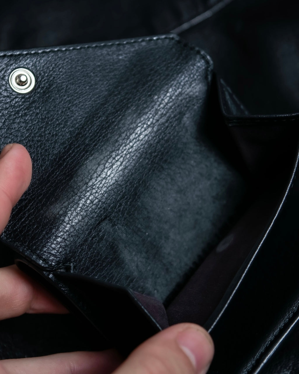 "BALENCIAGA" Leather compact wallet