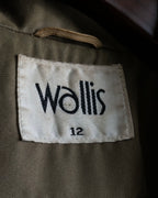 Vintage long collar raglan spring trench jacket