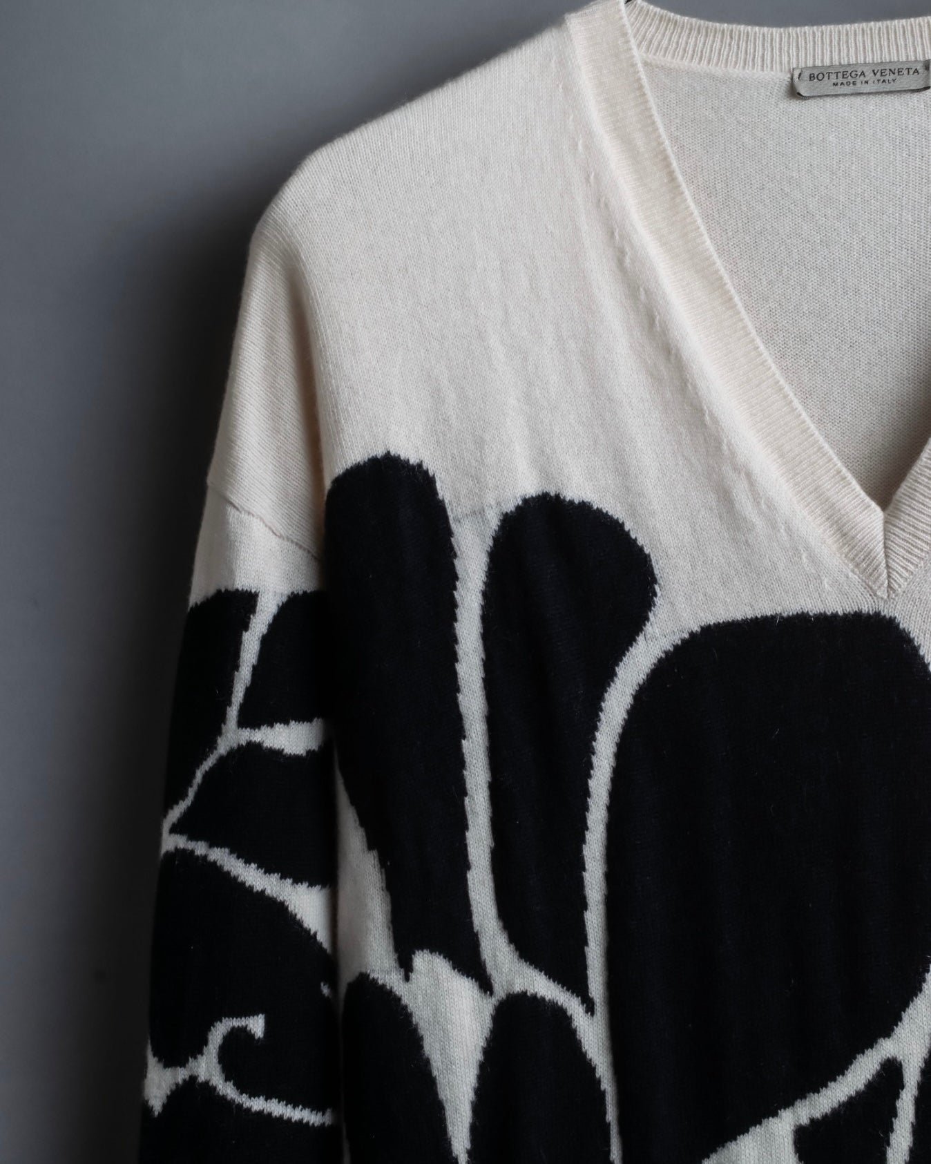 "BOTTEGA VENETA" art pattern cashmere 100% knit