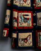 "EMPORIO ARMANI" Total Horse Pattern Four Button Jacket