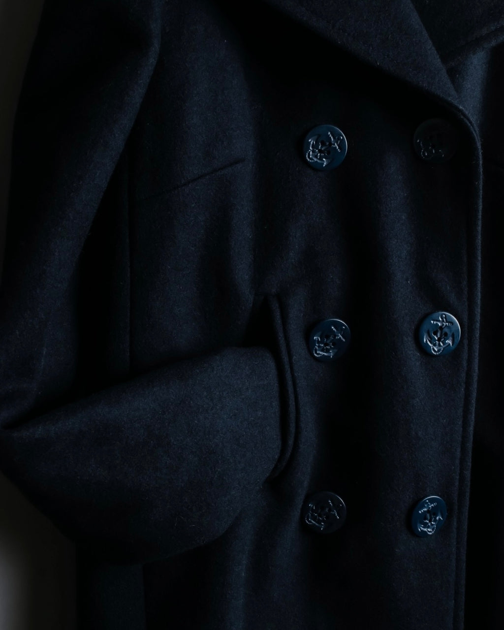 "DOLCE &amp; GABBANA" Slim silhouette leather patch P coat