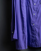 “Vintage” flower embroidery jewel designed viscose shirts