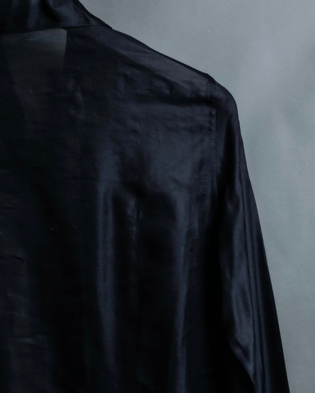 "BALENCIAGA" Silk sheer box designed shirt