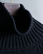 "GUCCI" Oversized high neck design rib knit