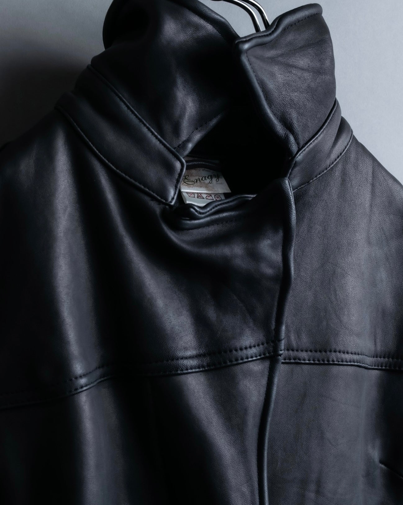 Vintage Leather x CORDUROY combination trench coat