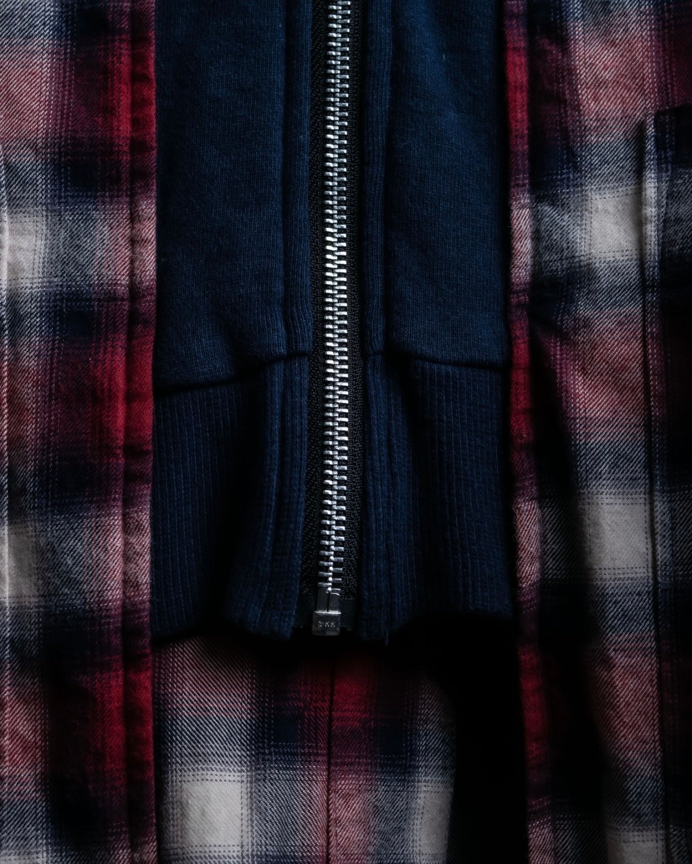 “John UNDERCOVER” gown designed check long hoodie