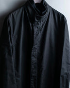 "GUCCI" Fly front knit layered double zip long coat