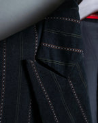 "Y's" Red Line Striped Wrap Pants Design Setup