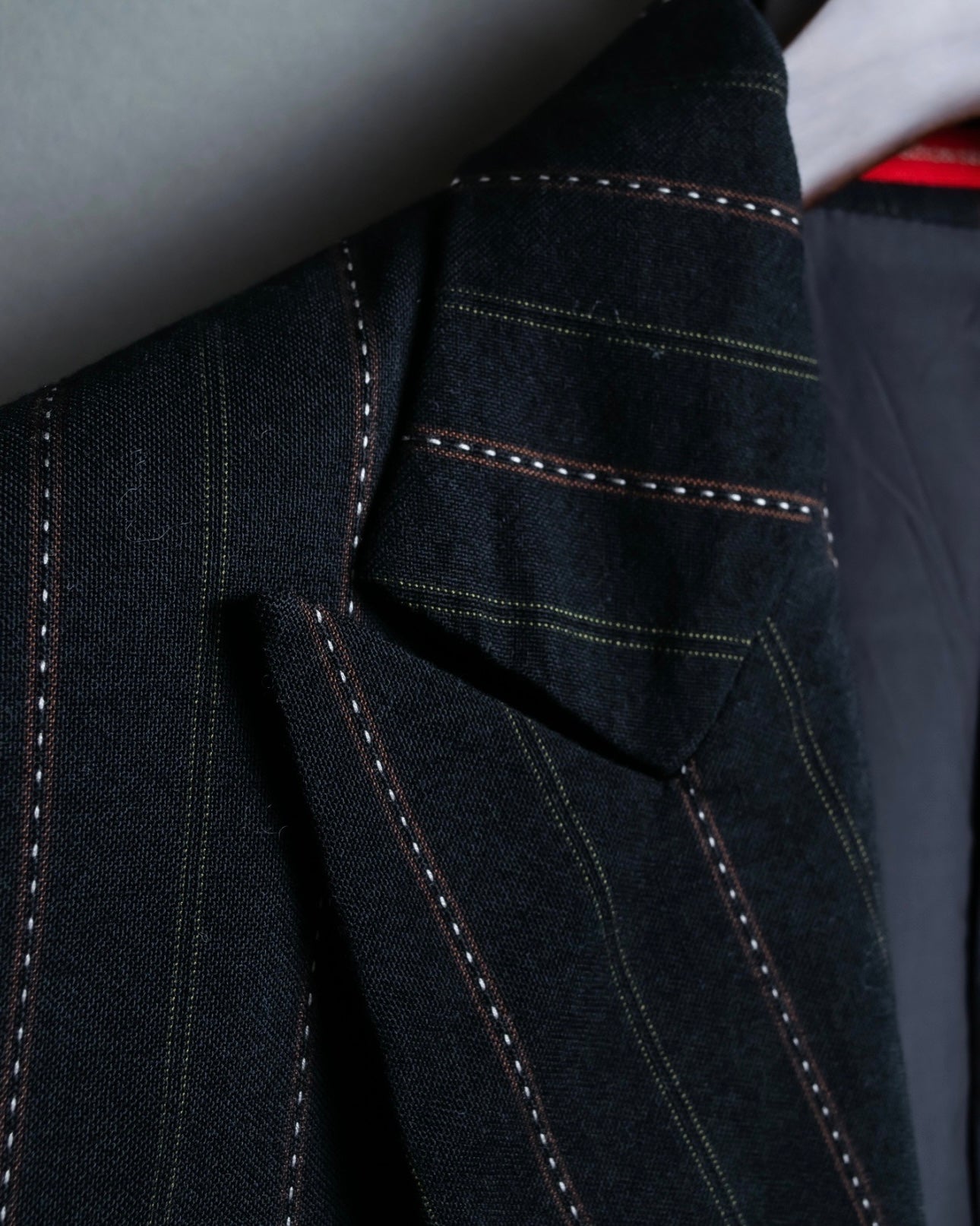 "Y's" Red Line Striped Wrap Pants Design Setup