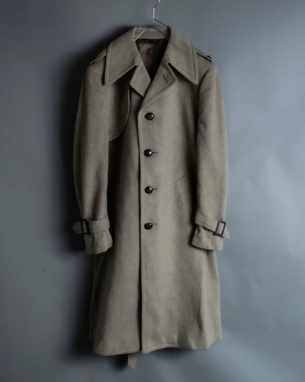 "ALPACUNA" 70's Pure wool beautiful trench coat