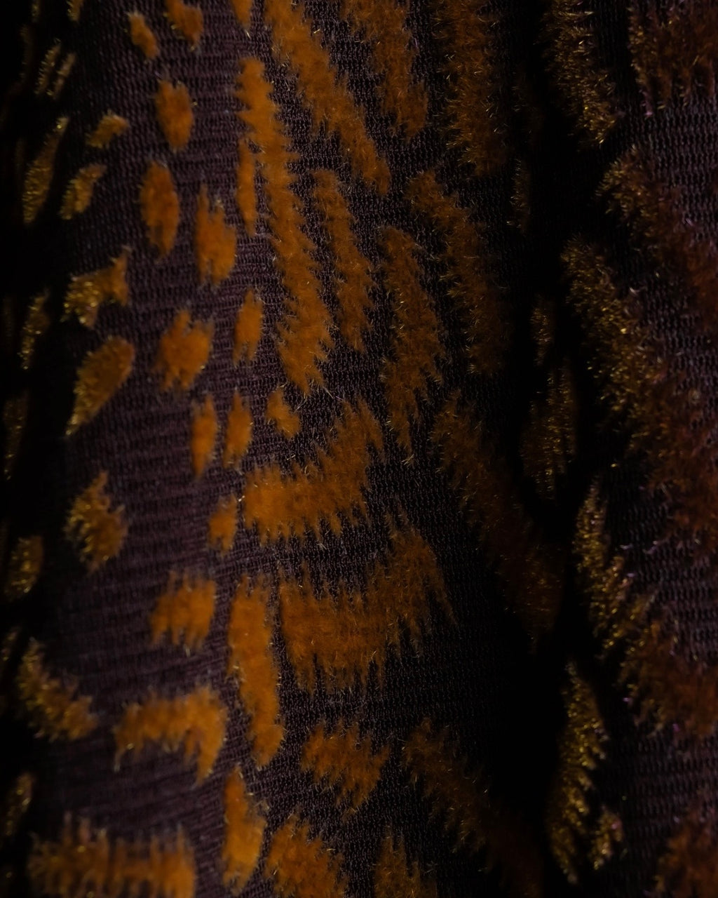 Vintage Leopard Print Sheer Dress Shirt