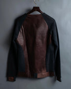 "DIONISO" Archive genuine leather combination knit