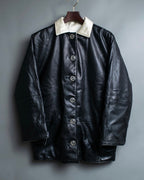 Versace Thick Silhouette Luxury Leather Coat