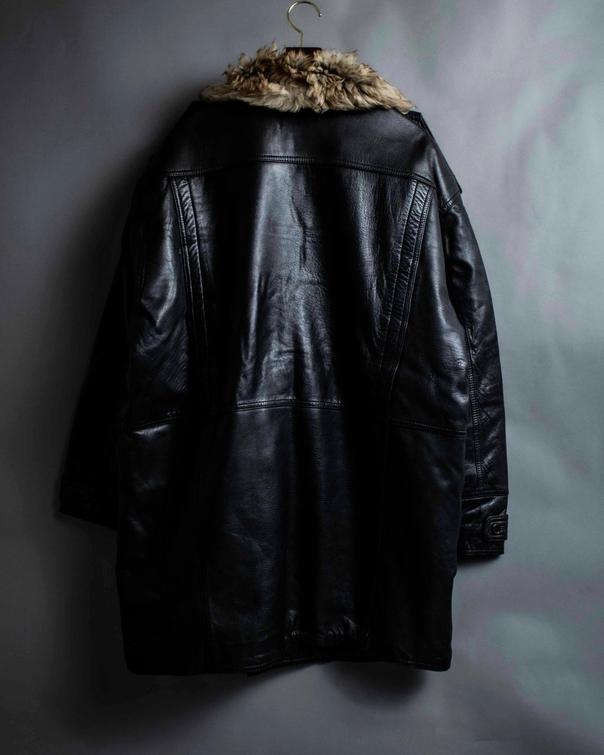 3XL Oversilhouette Faux Fur Leather Coat