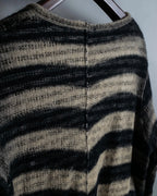 "Roen" Low gauge layered border knit
